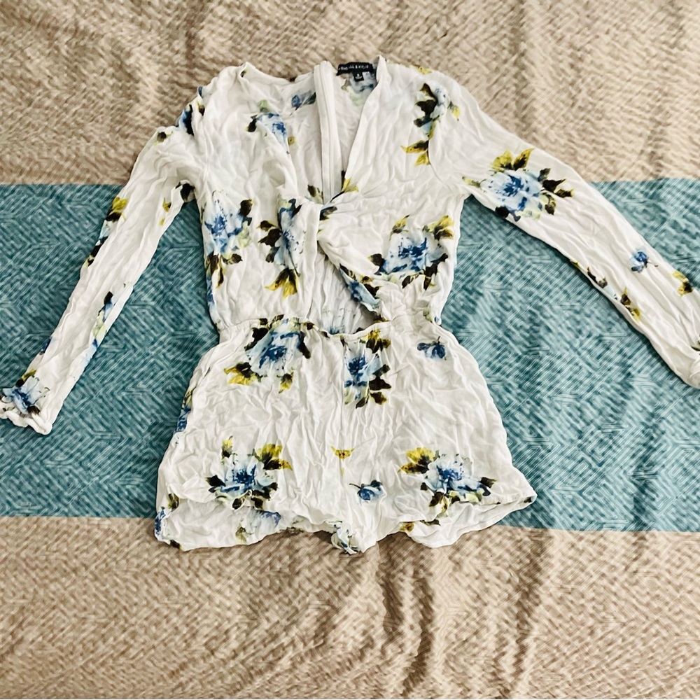 Flowered long sleeve romper by Kendall & Kylie size small